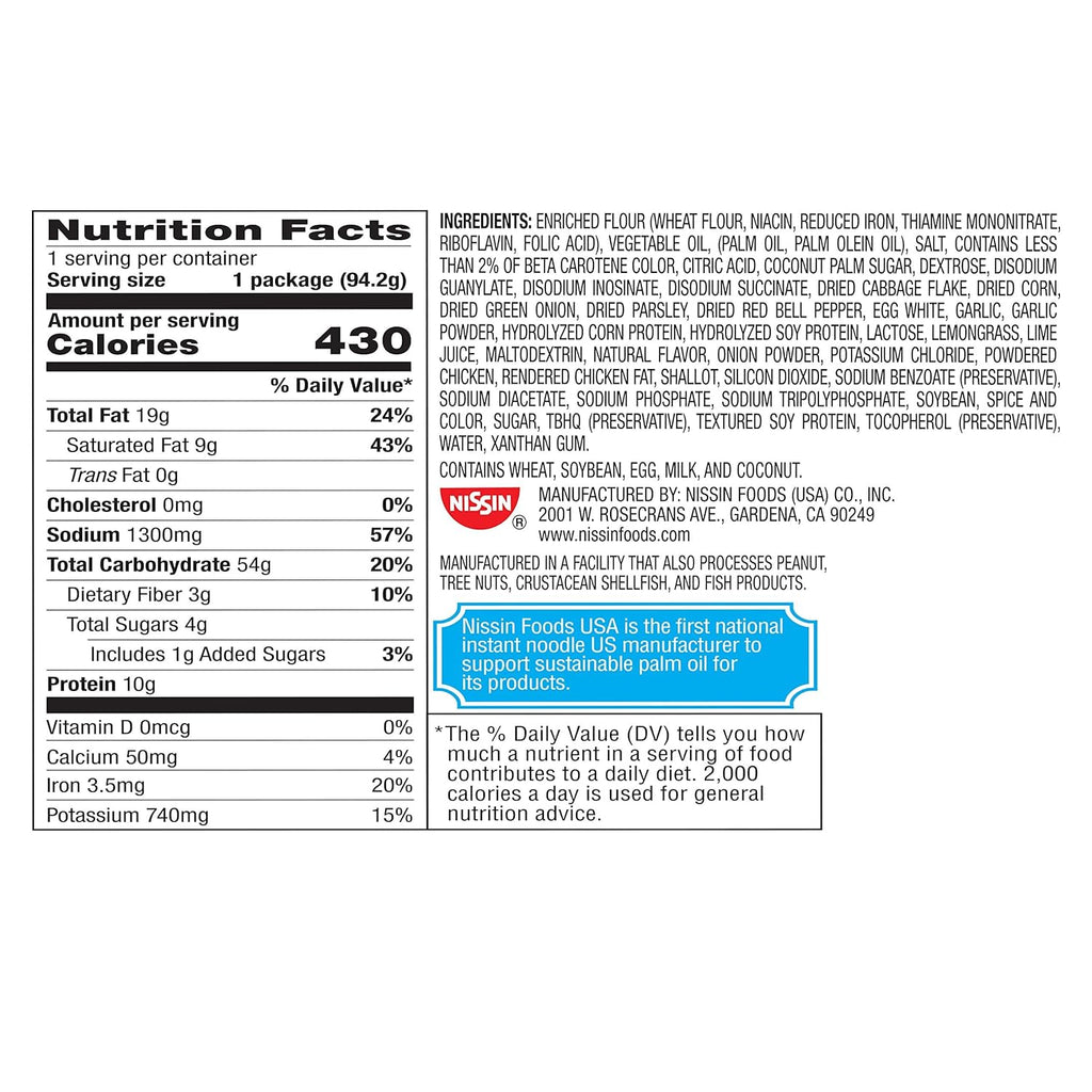 Hot & Spicy Ramen Noodle Soup, Chicken, 3.32 Ounce (Pack of 6)