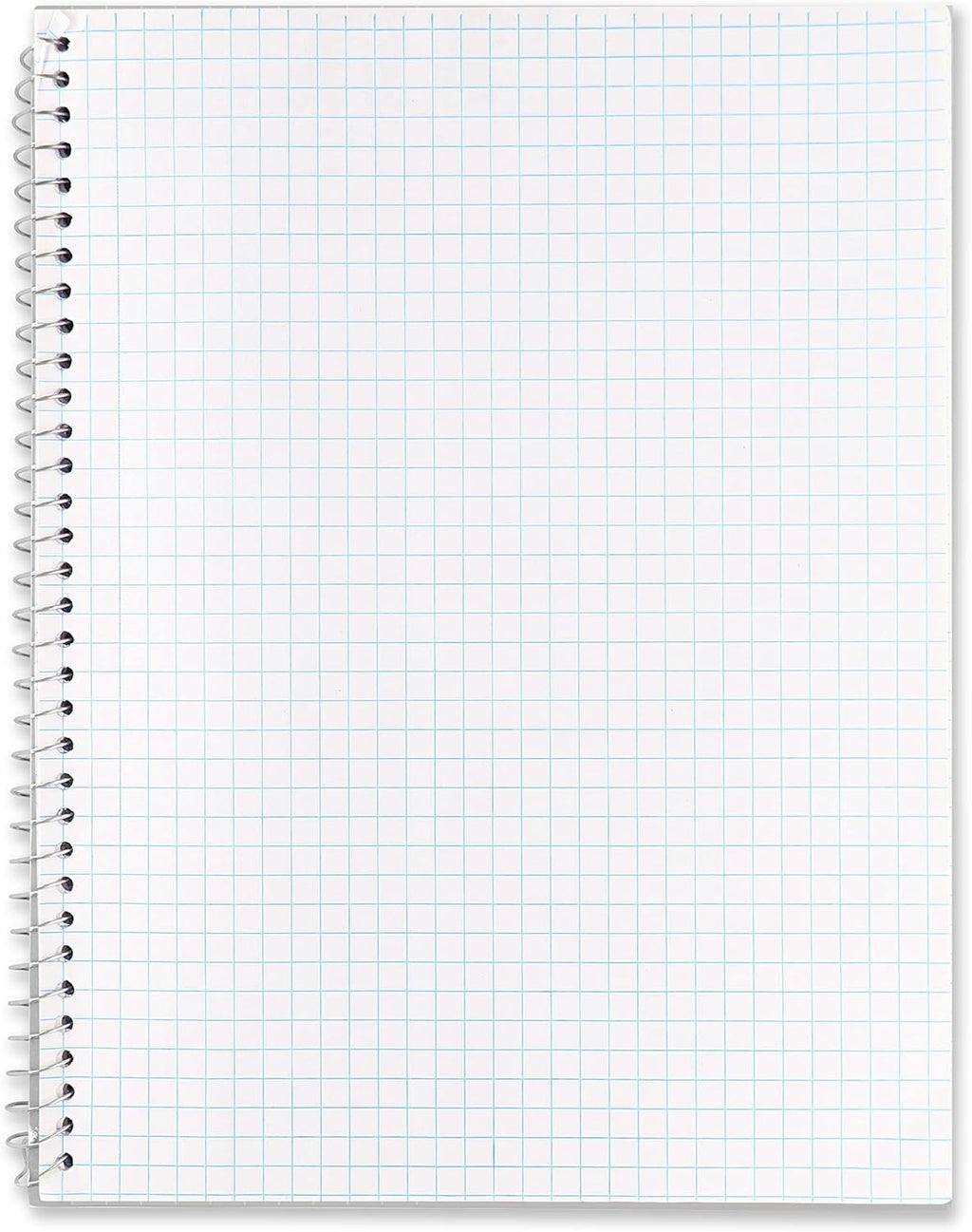 Quad Ruled Notebook Spiral with White Paper - Set Includes: Blue, Black, Yellow, & Green Covers (12 Pack)