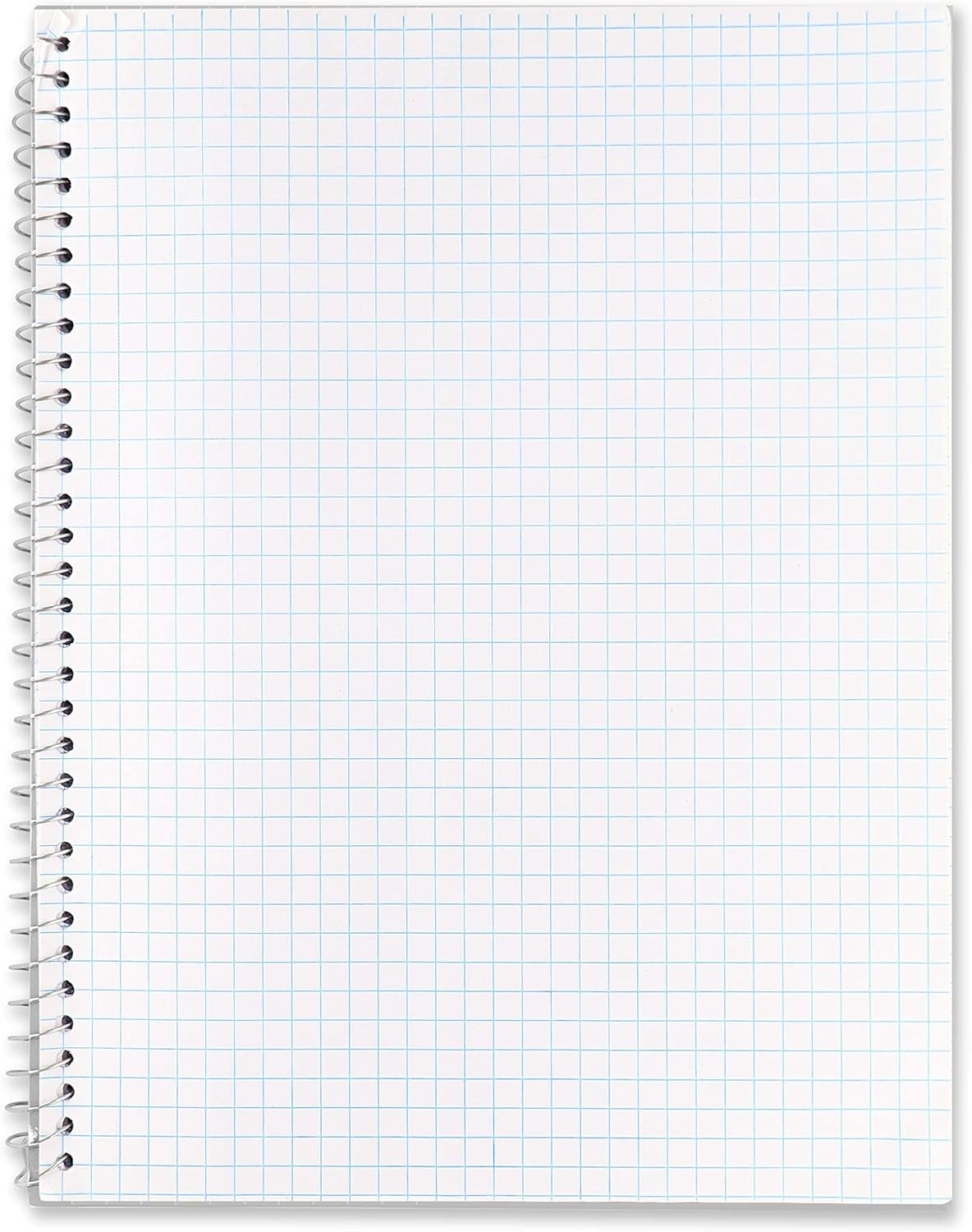 Quad Ruled Notebook Spiral with White Paper - Set Includes: Blue, Black, Yellow, & Green Covers (12 Pack)