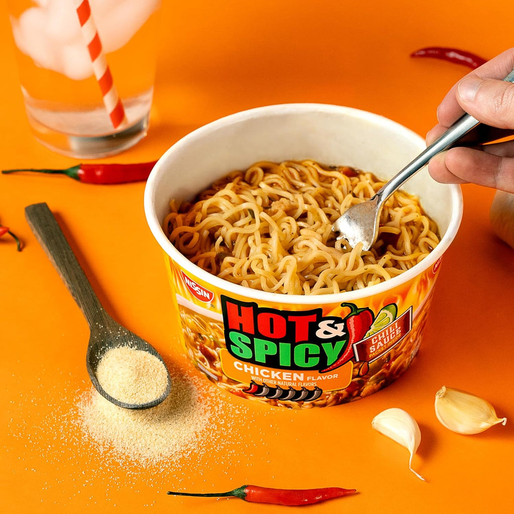 Hot & Spicy Ramen Noodle Soup, Chicken, 3.32 Ounce (Pack of 6)