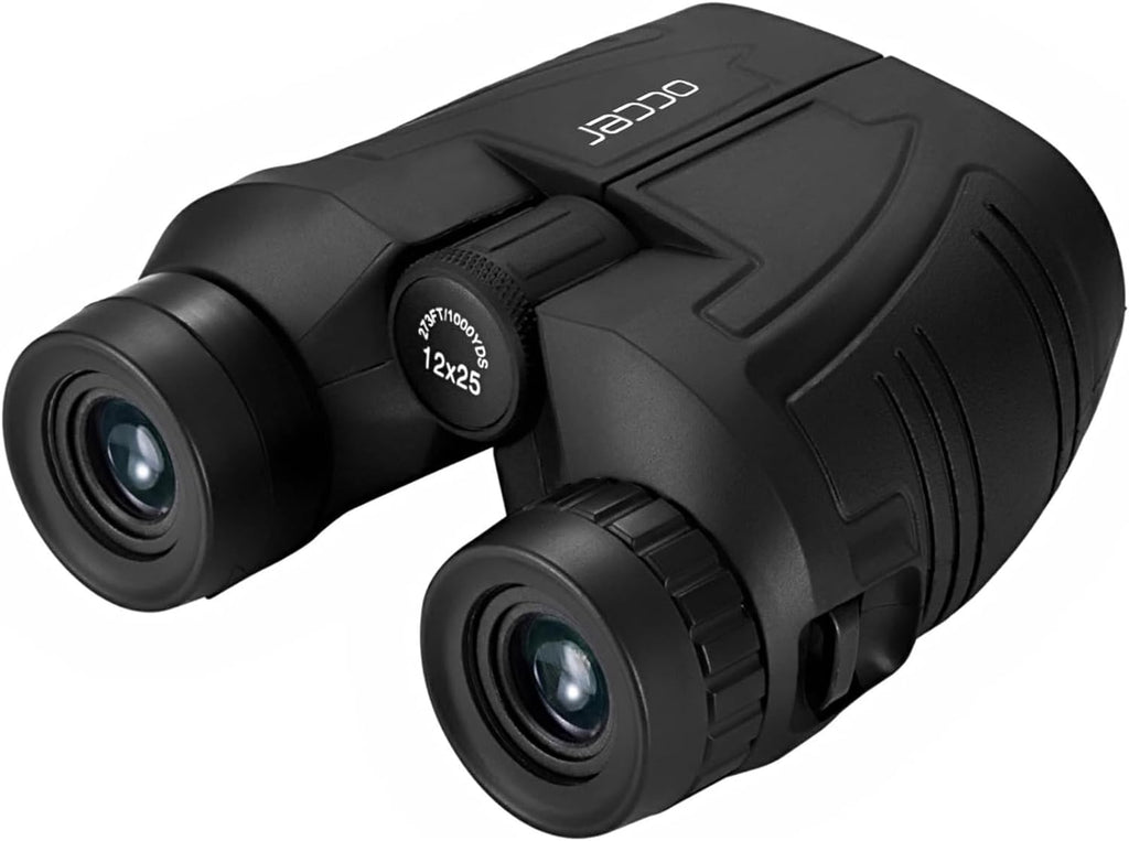 12X25 Compact Binoculars for Adults and Kids, Large Eyepiece Waterproof Binocular with Low Light Vision,High Powered Easy Focus Binoculars for Bird Watching,Outdoor Hunting,Travel,Sightseeing