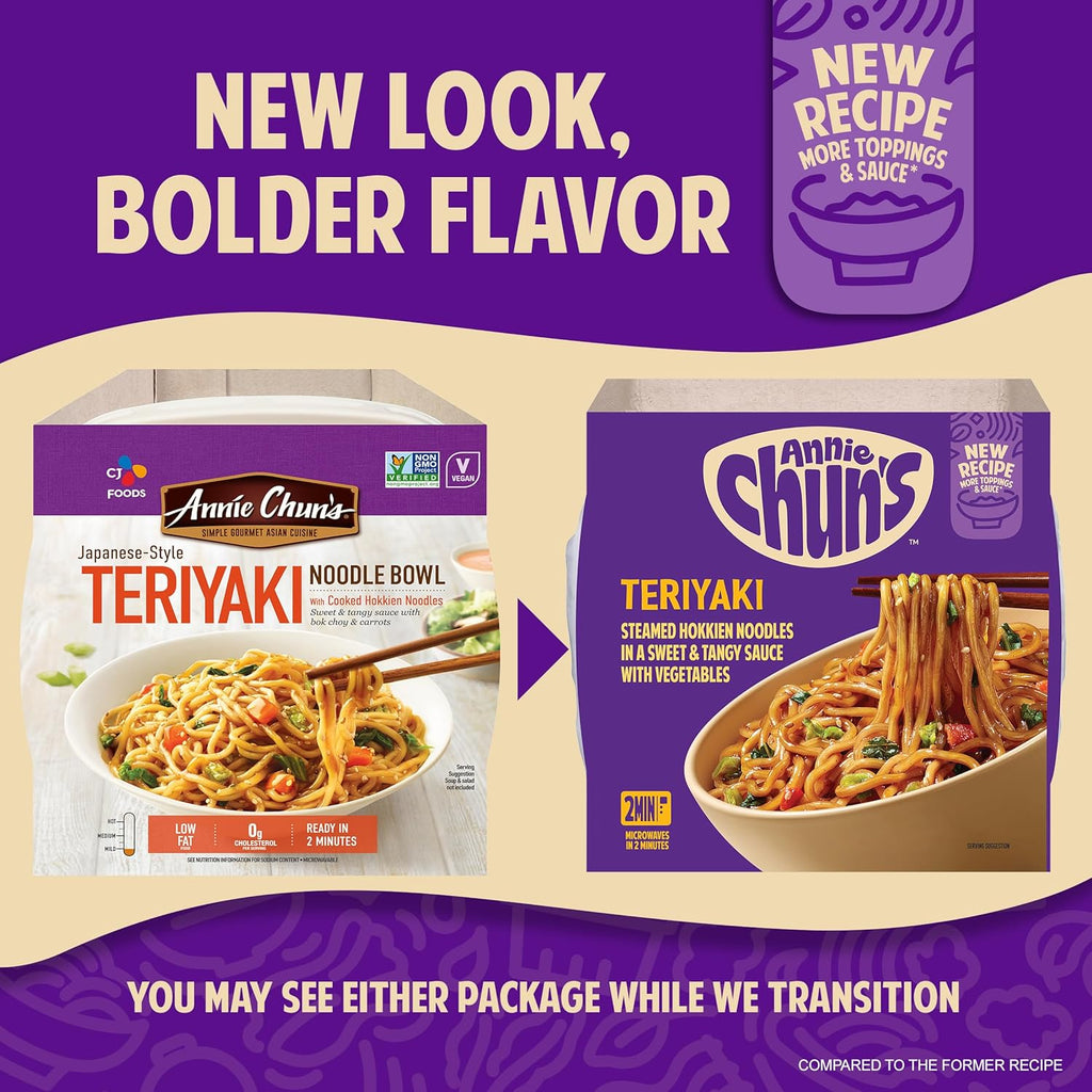 Noodle Bowl, Japanese-Style Teriyaki, Non GMO, Vegan, 7.8 Oz (Pack of 6)